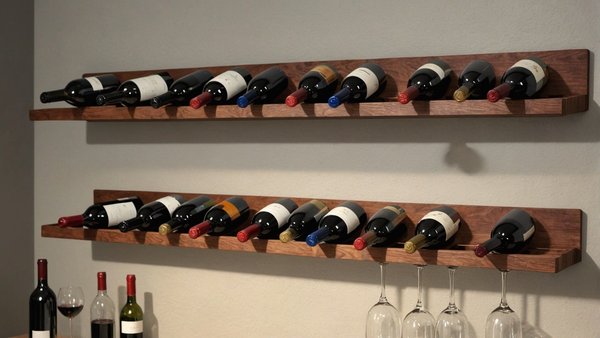 Améliorez votre espace avec une étagère à vin murale élégante