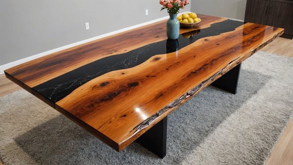 Table bois époxy à vendre : exclusivité et durabilité assurées